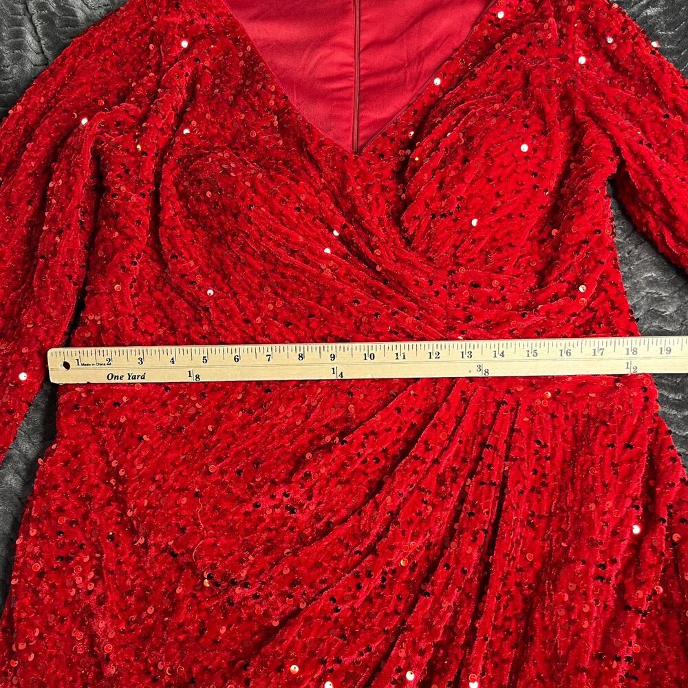 Women's Velvet and Sequin Maxi Dress Size 1XL? (see measurements) Red - Picture 2 of 6